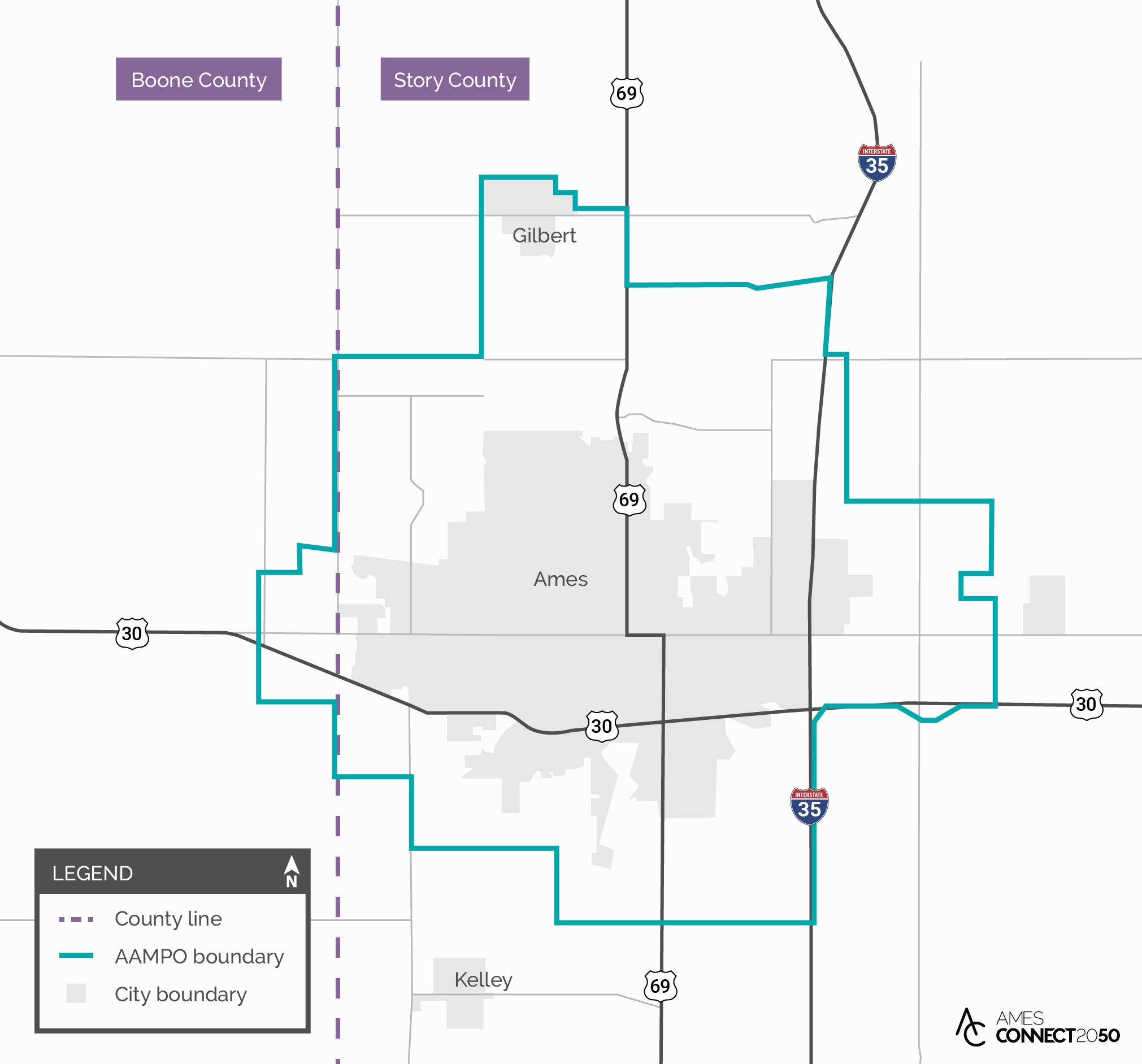 Map showing boundary of the MPO