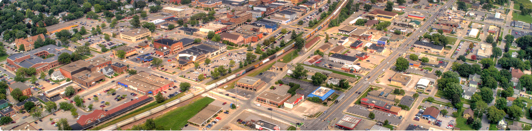 aerial city photo